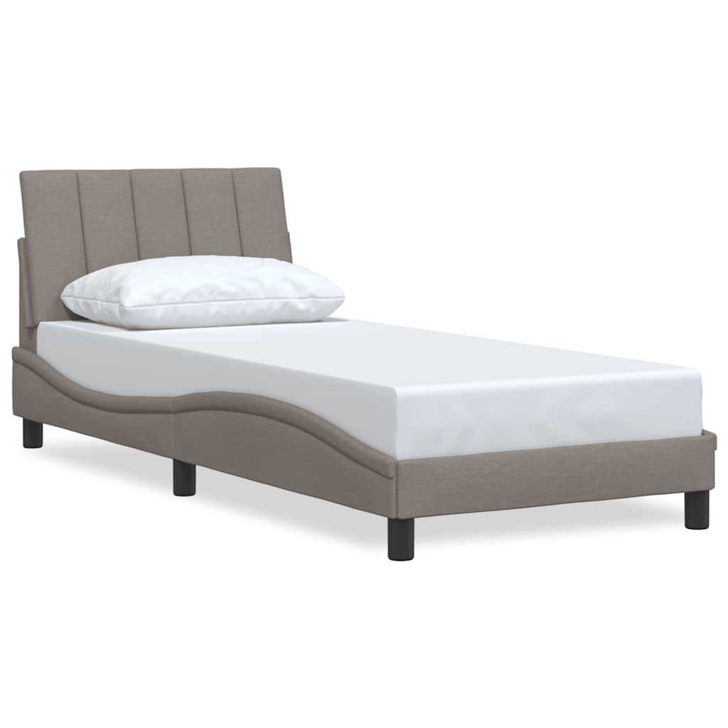 Bedframe zonder matras 90x190 cm stof taupe