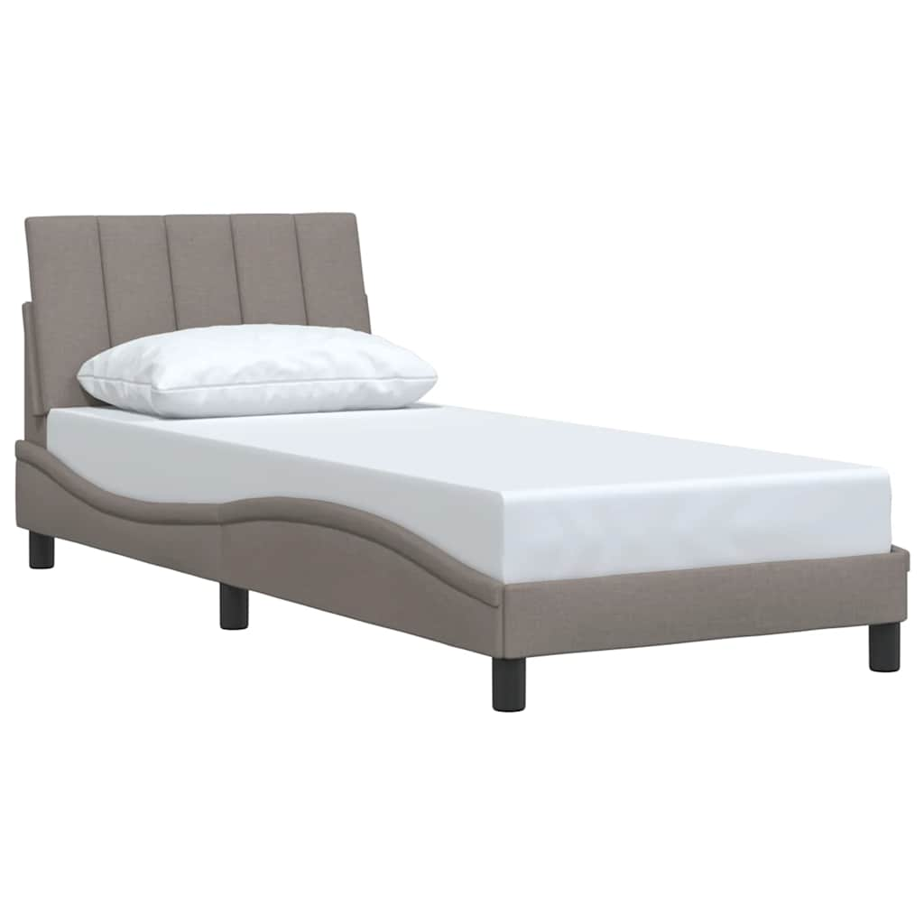 Bedframe zonder matras 90x190 cm stof taupe