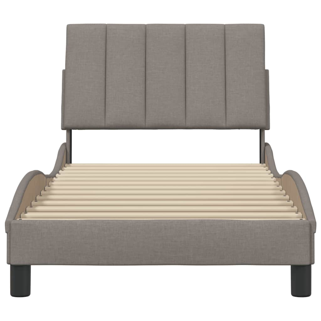 Bedframe zonder matras 90x190 cm stof taupe