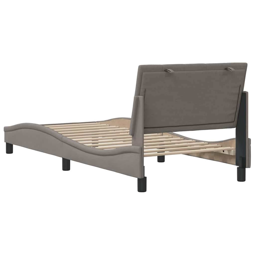 Bedframe zonder matras 90x190 cm stof taupe