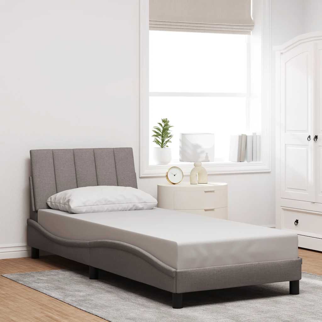 Bedframe zonder matras 90x190 cm stof taupe