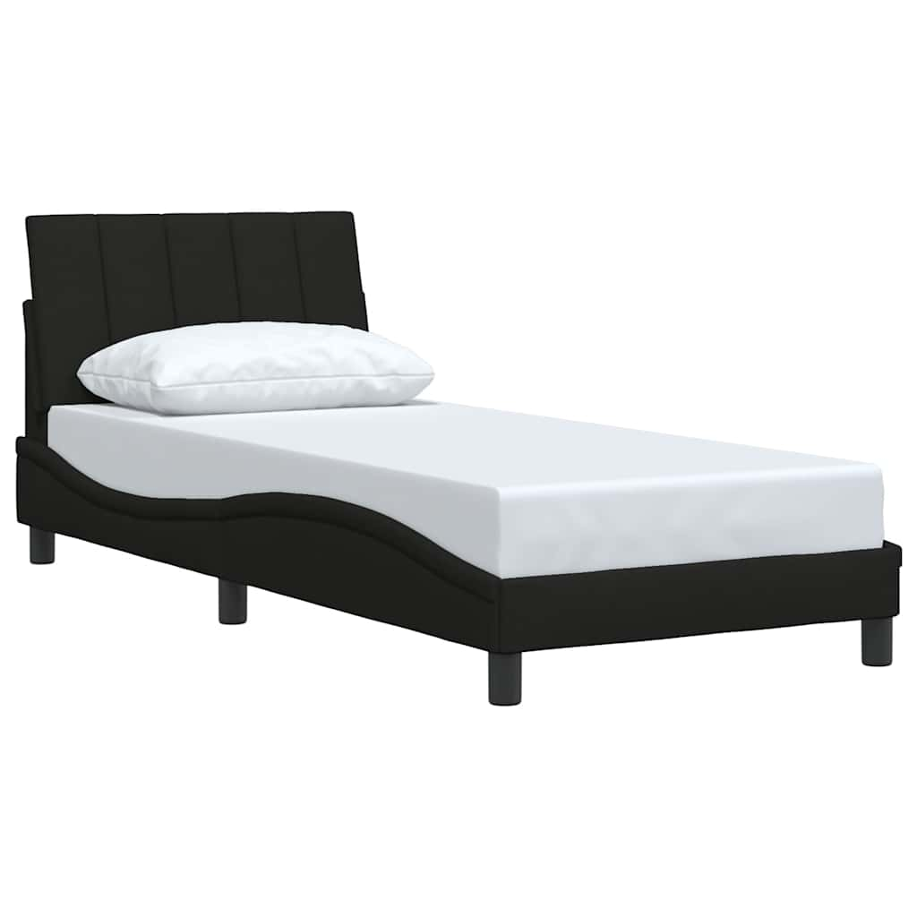 Bedframe zonder matras 90x200 cm stof zwart