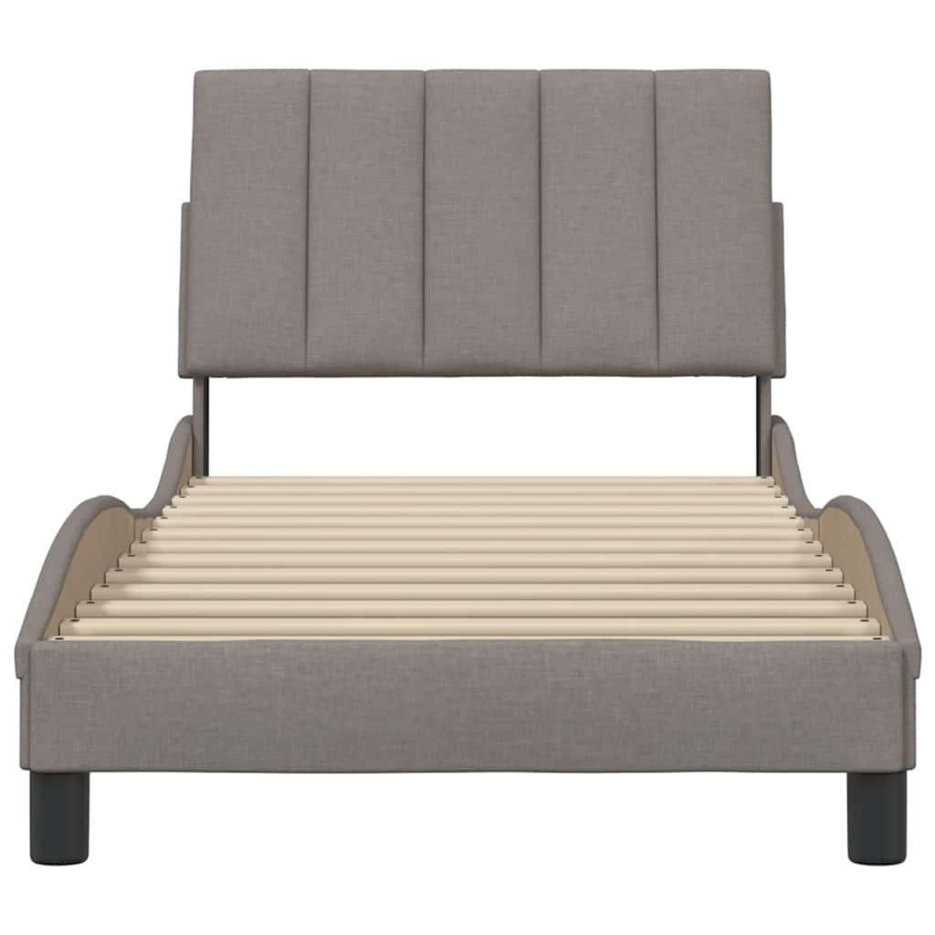 Bedframe zonder matras 90x200 cm stof taupe