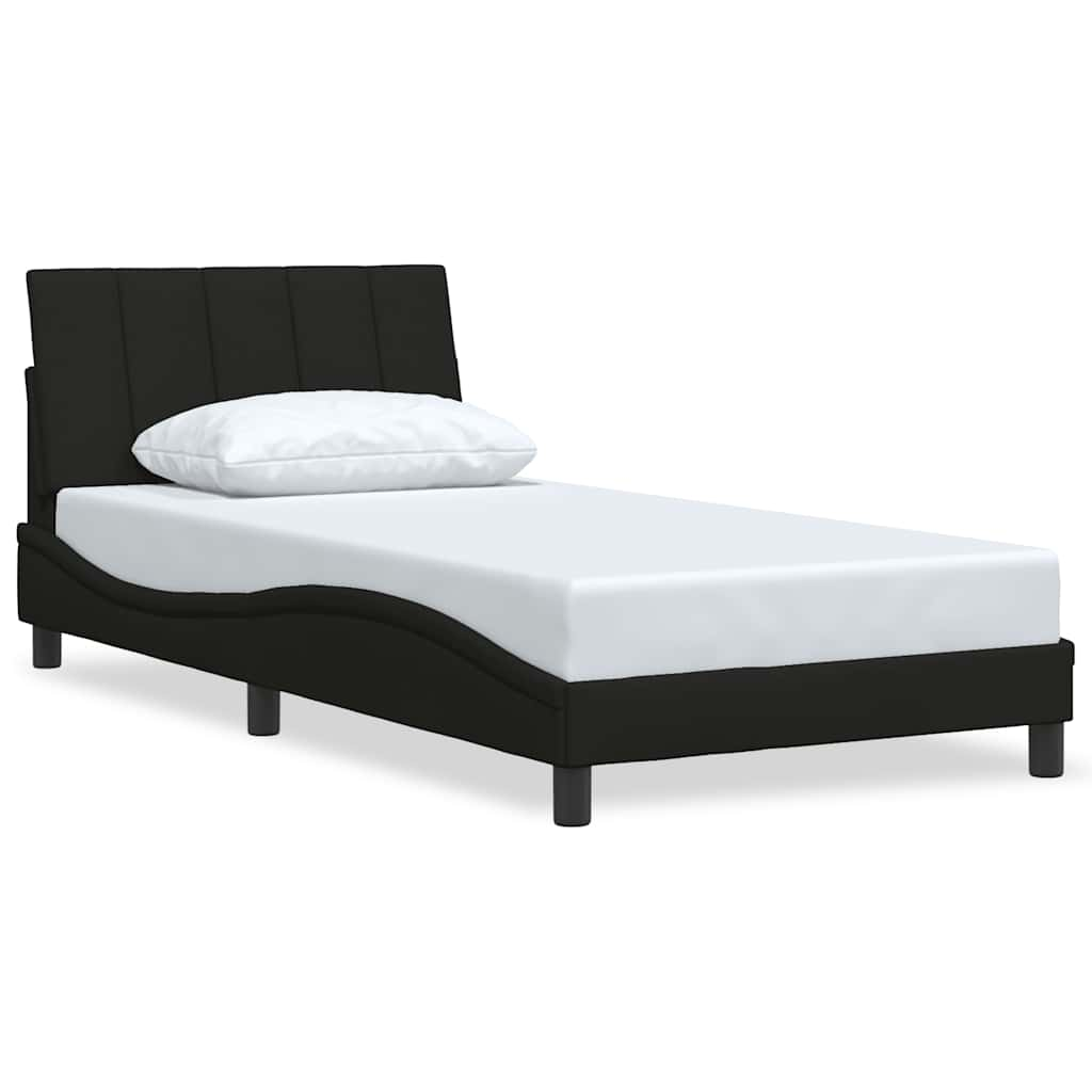 Bedframe zonder matras 100x200 cm stof zwart