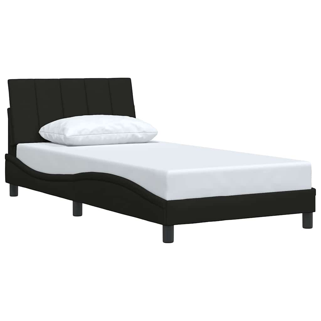 Bedframe zonder matras 100x200 cm stof zwart