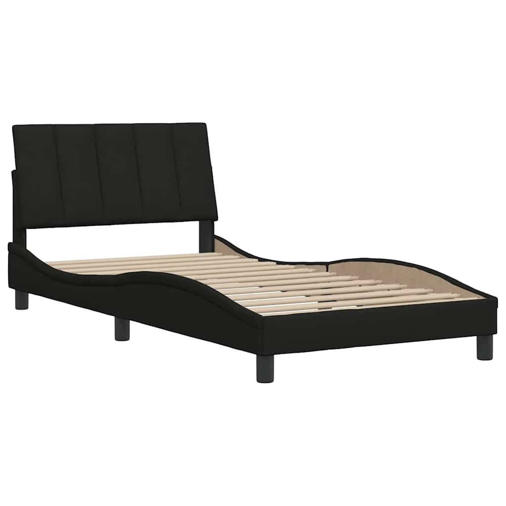 Bedframe zonder matras 100x200 cm stof zwart