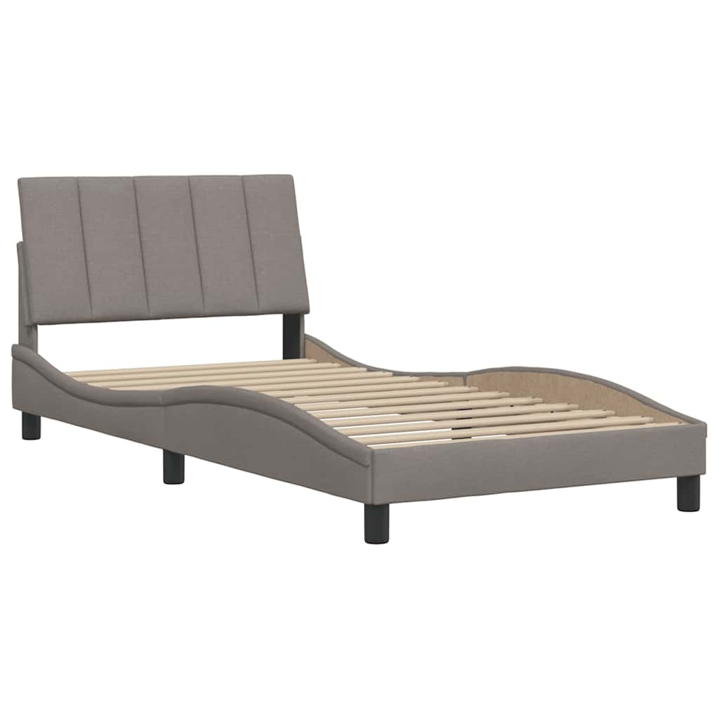 Bedframe zonder matras 100x200 cm stof taupe