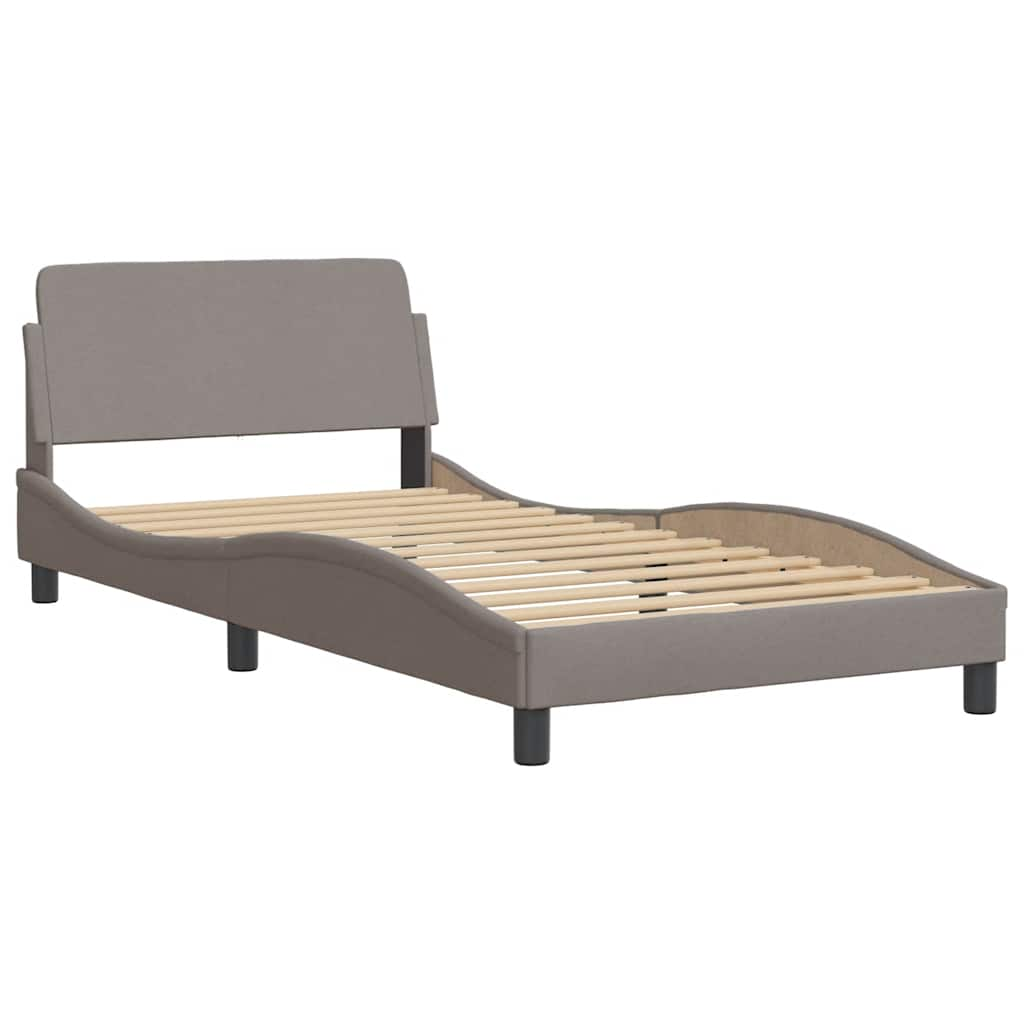 Bedframe zonder matras 100x200 cm stof taupe