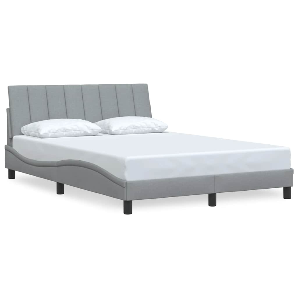 Bedframe zonder matras 120x200 cm stof lichtgrijs