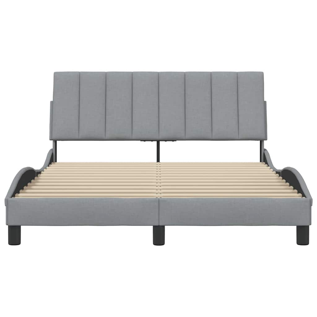 Bedframe zonder matras 120x200 cm stof lichtgrijs