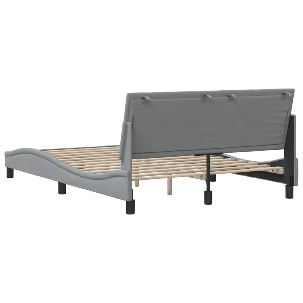 Bedframe zonder matras 120x200 cm stof lichtgrijs