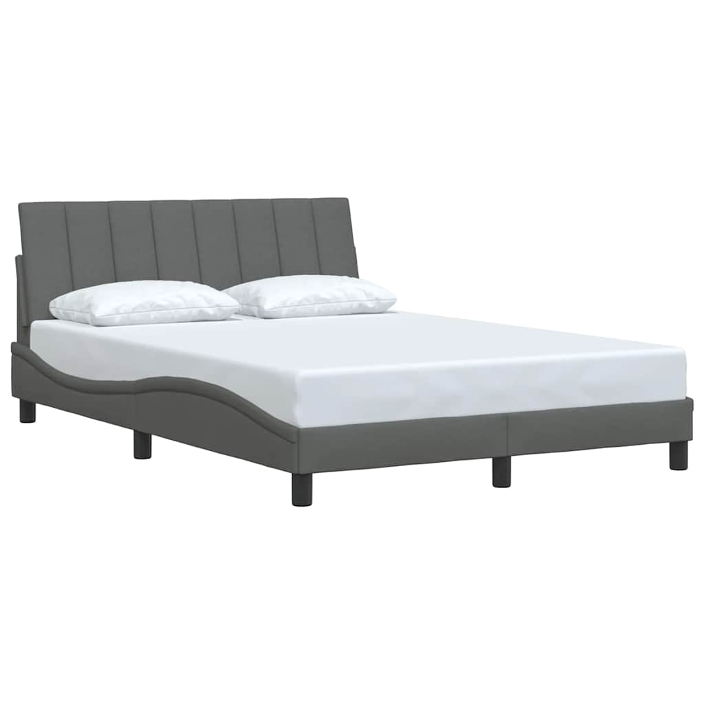 Bedframe zonder matras 120x200 cm stof donkergrijs