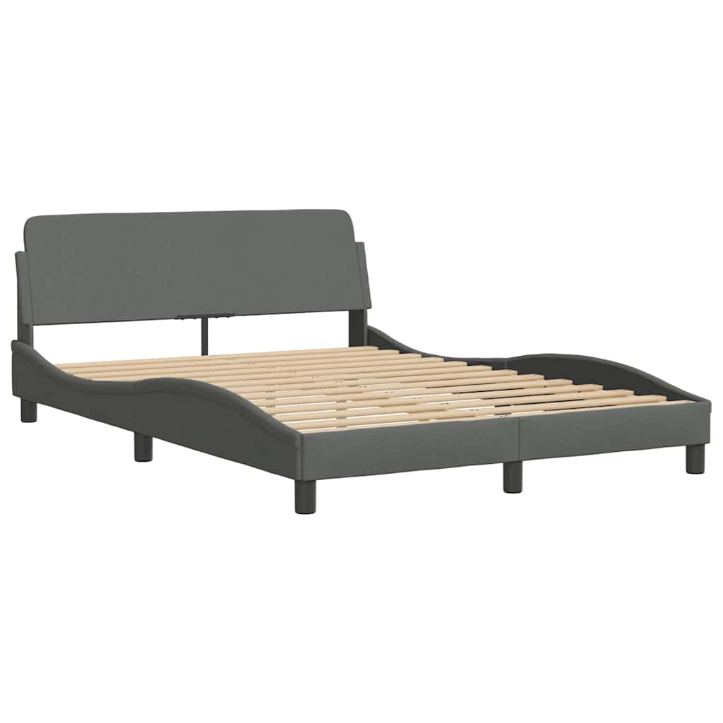 Bedframe zonder matras 120x200 cm stof donkergrijs