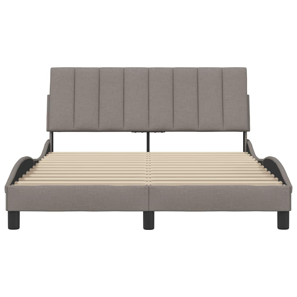 Bedframe zonder matras 120x200 cm stof taupe