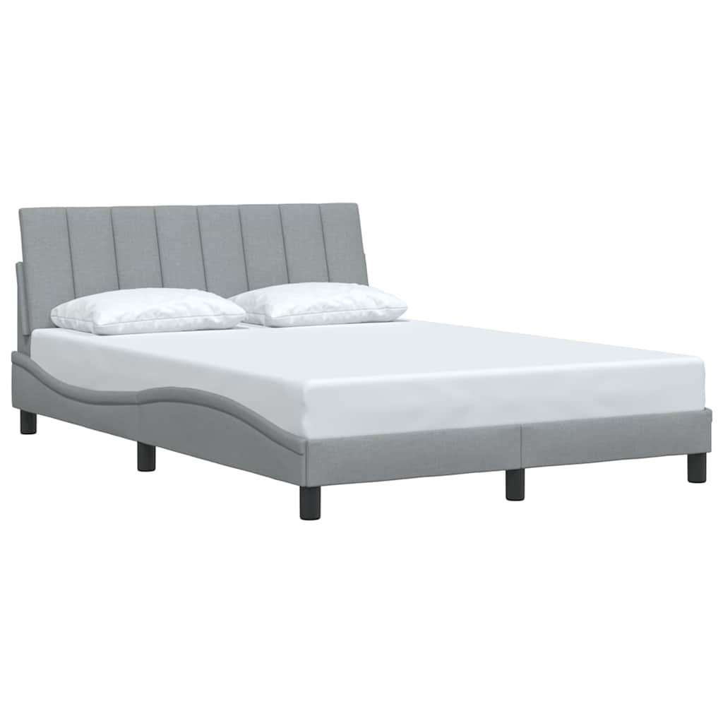 Bedframe zonder matras stof lichtgrijs 140x190 cm