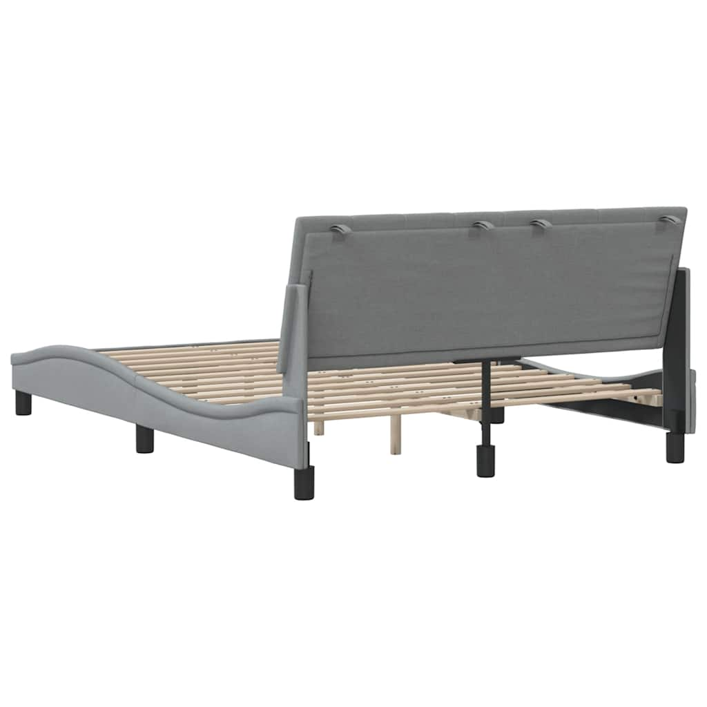 Bedframe zonder matras stof lichtgrijs 140x190 cm