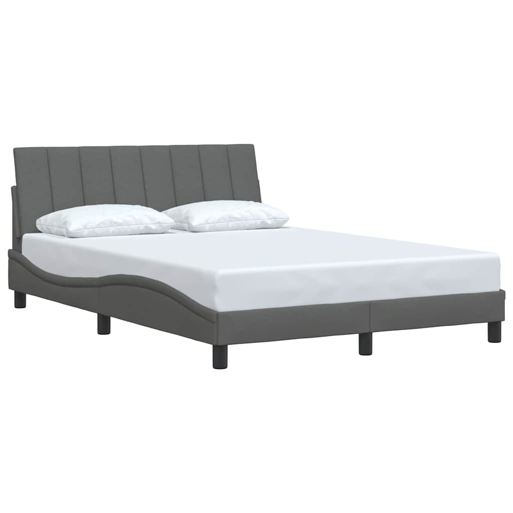 Bedframe zonder matras stof donkergrijs 140x190 cm