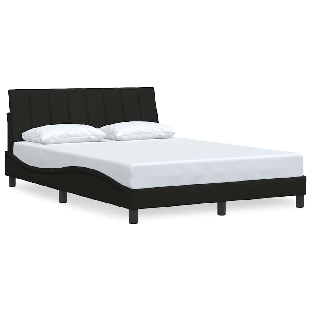 Bedframe zonder matras stof zwart 140x190 cm