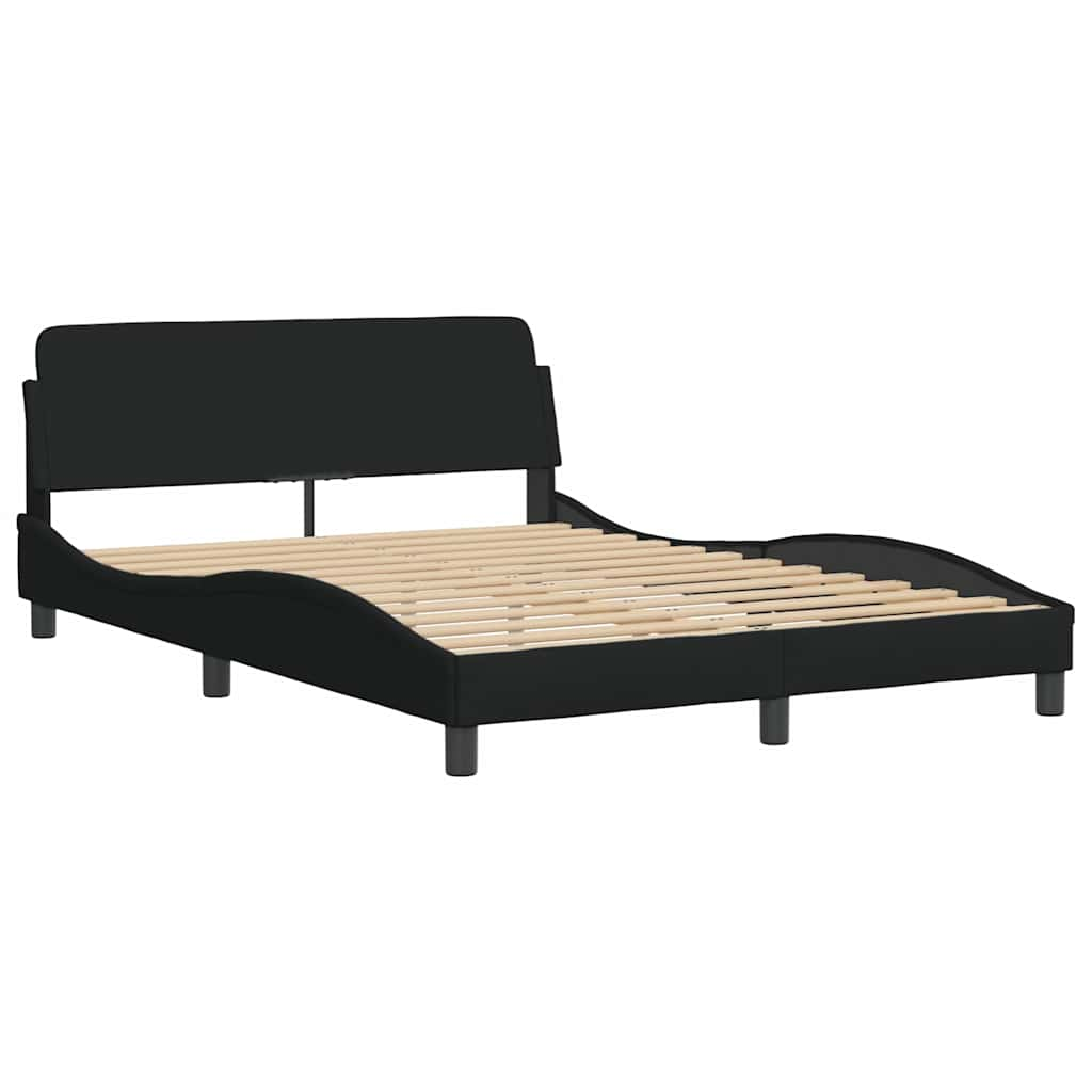 Bedframe zonder matras stof zwart 140x190 cm