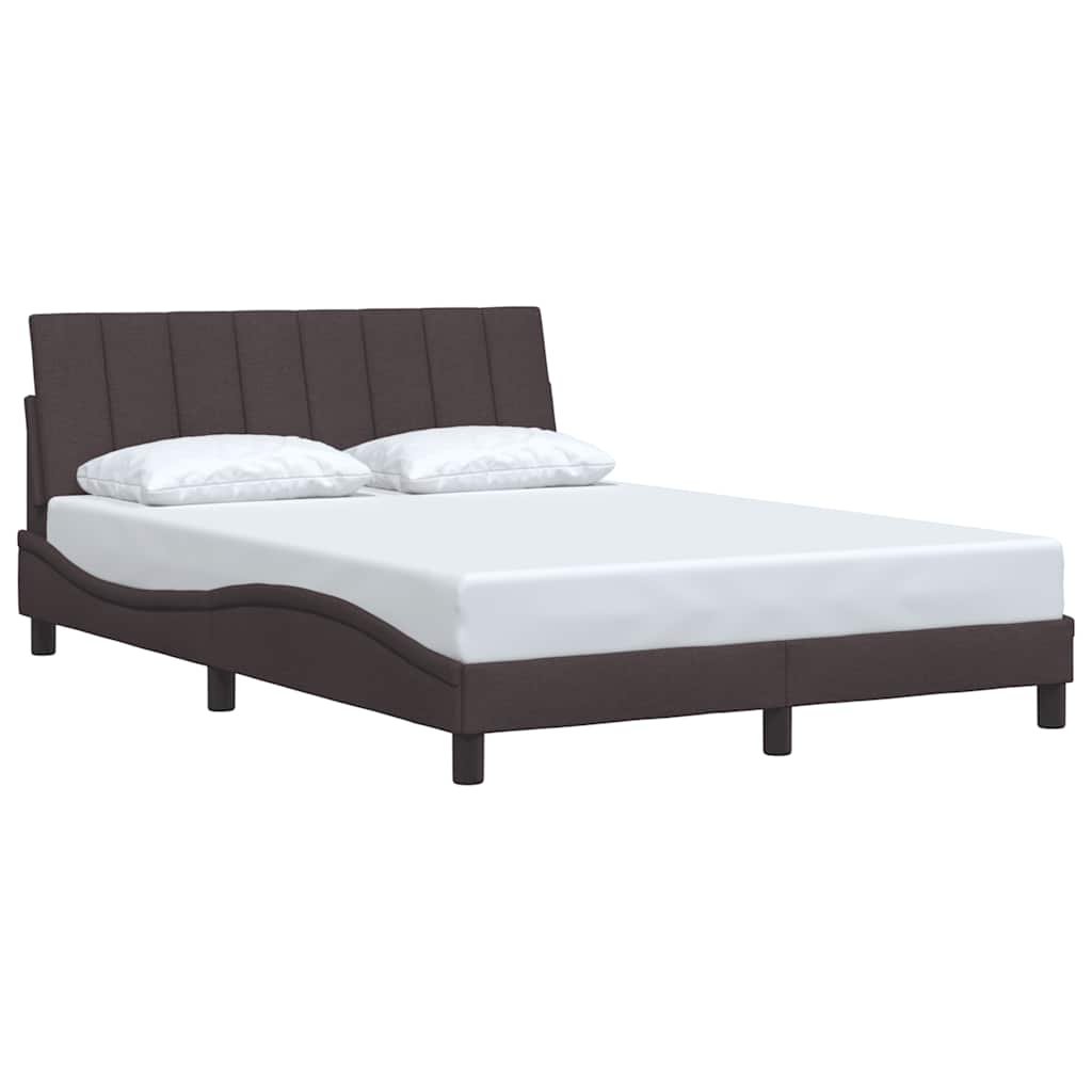 Bedframe zonder matras stof donkerbruin 140x200 cm