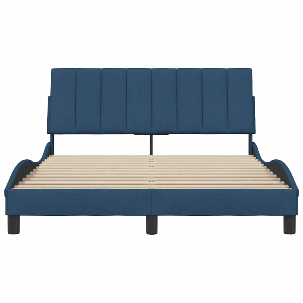 Bedframe zonder matras stof blauw 140x200 cm