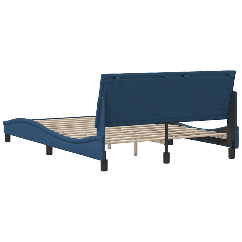 Bedframe zonder matras stof blauw 140x200 cm