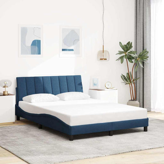 Bedframe zonder matras stof blauw 140x200 cm