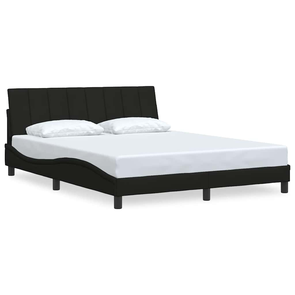 Bedframe zonder matras stof zwart 160x200 cm