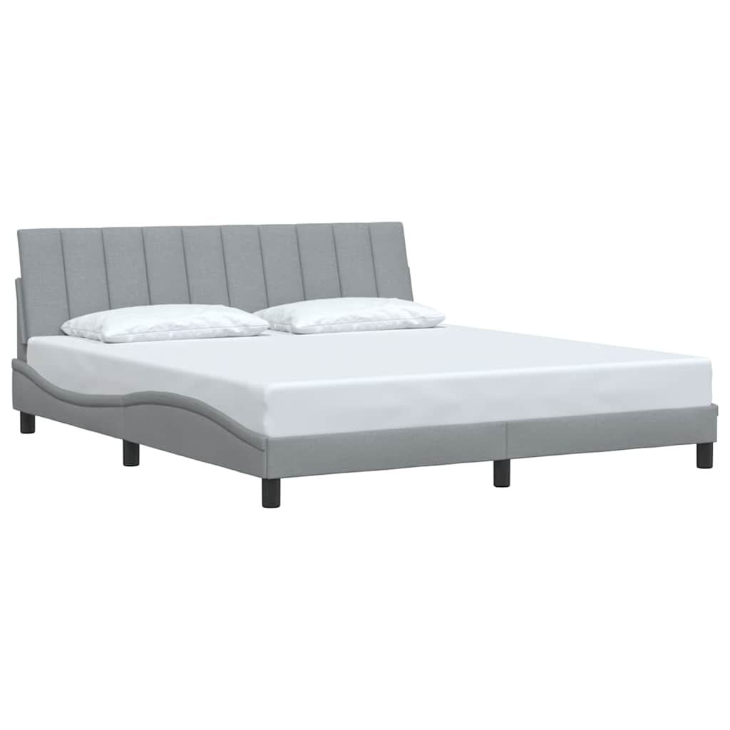 Bedframe zonder matras stof lichtgrijs 180x200 cm