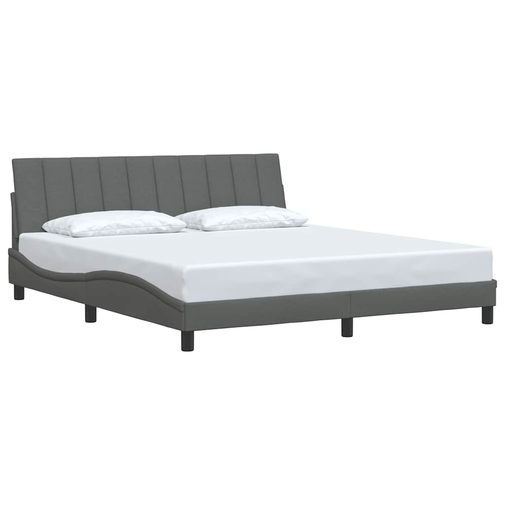 Bedframe zonder matras stof donkergrijs 180x200 cm