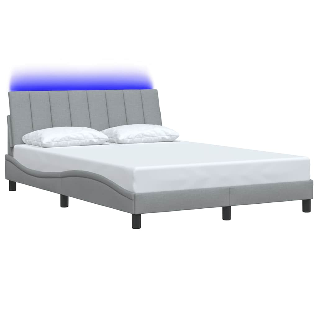 Bedframe zonder matras 120x200 cm stof lichtgrijs