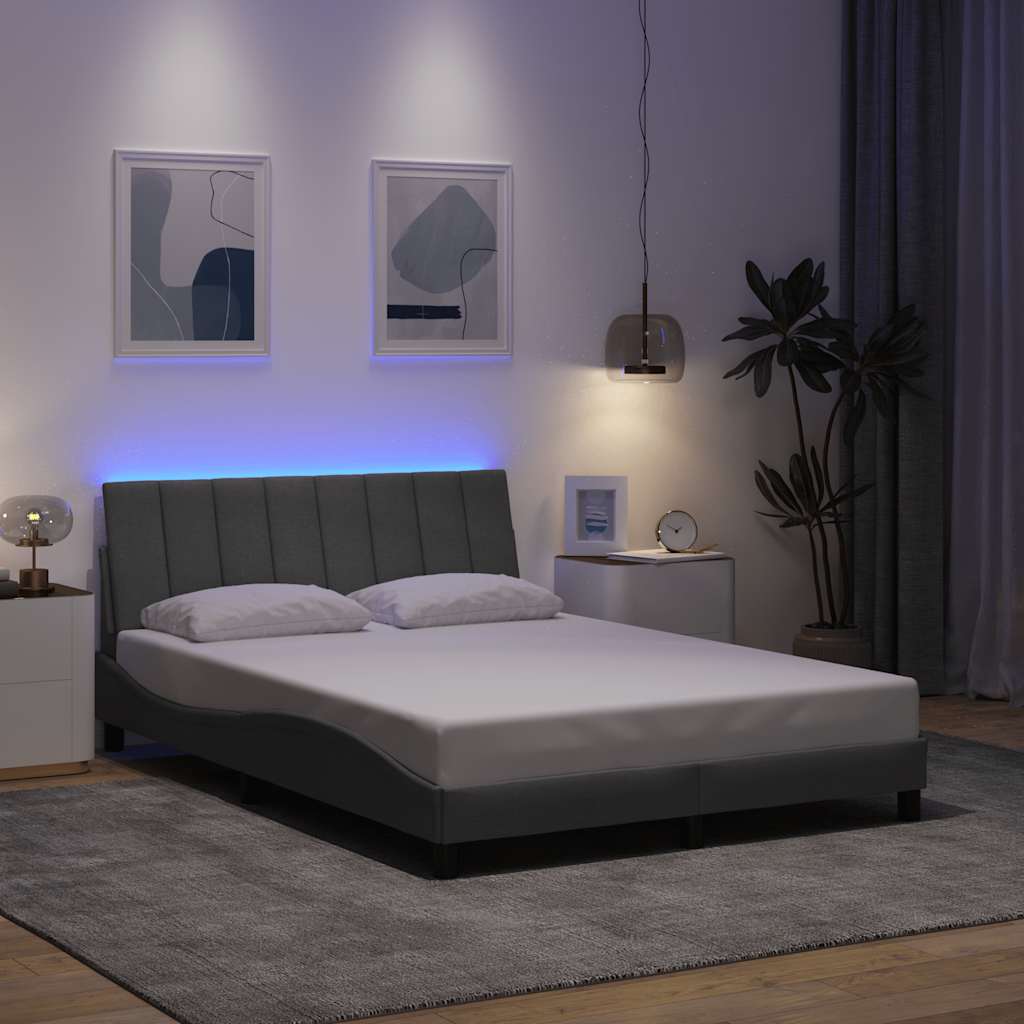 Bedframe zonder matras 120x200 cm stof lichtgrijs