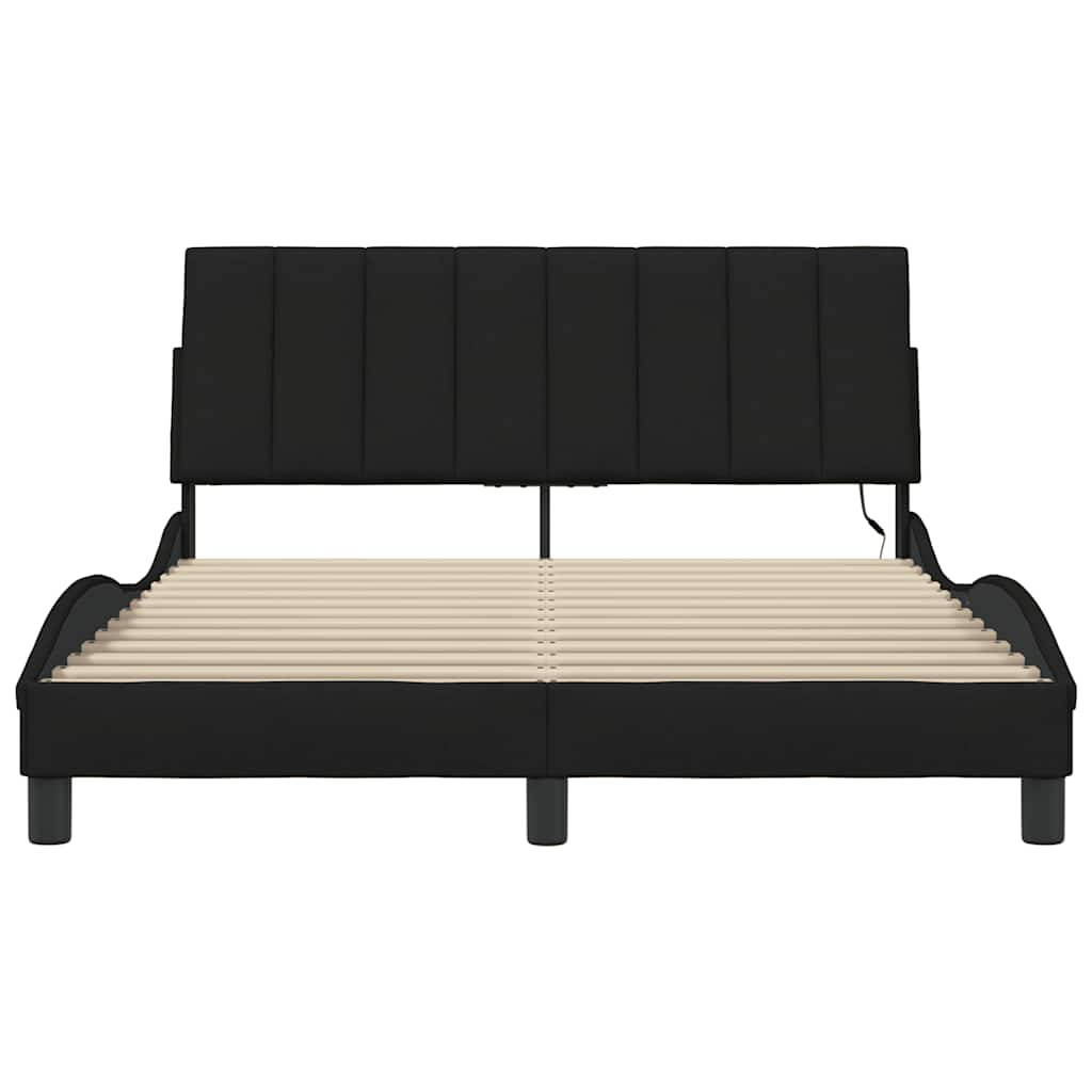 Bedframe zonder matras 120x200 cm stof zwart