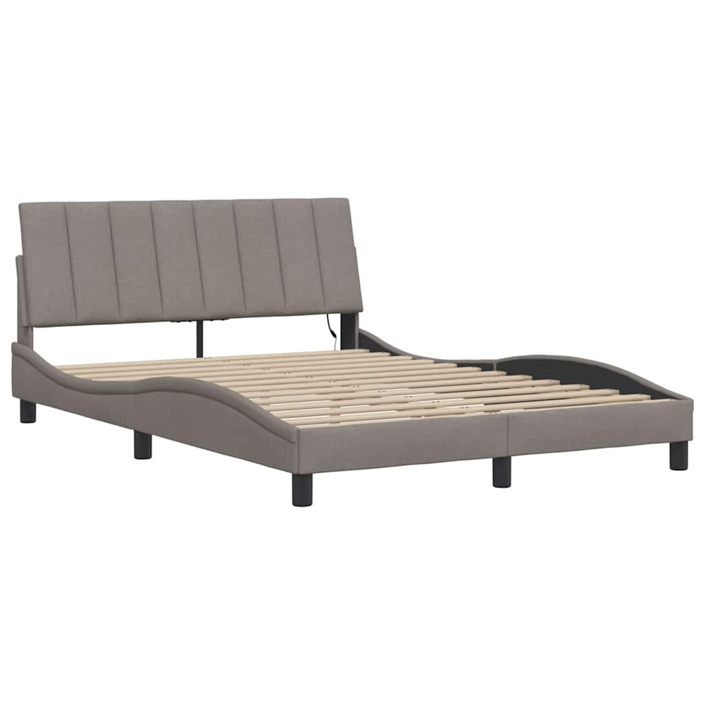 Bedframe zonder matras 120x200 cm stof taupe