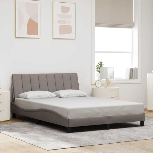 Bedframe zonder matras 120x200 cm stof taupe