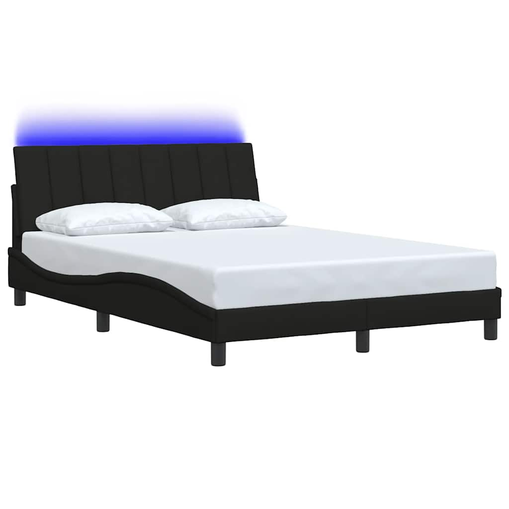 Bedframe zonder matras stof zwart 140x200 cm