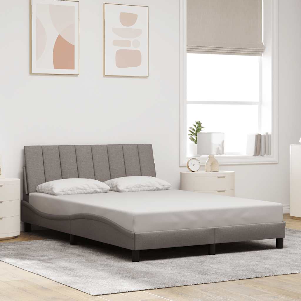 Bedframe zonder matras stof taupe 140x200 cm