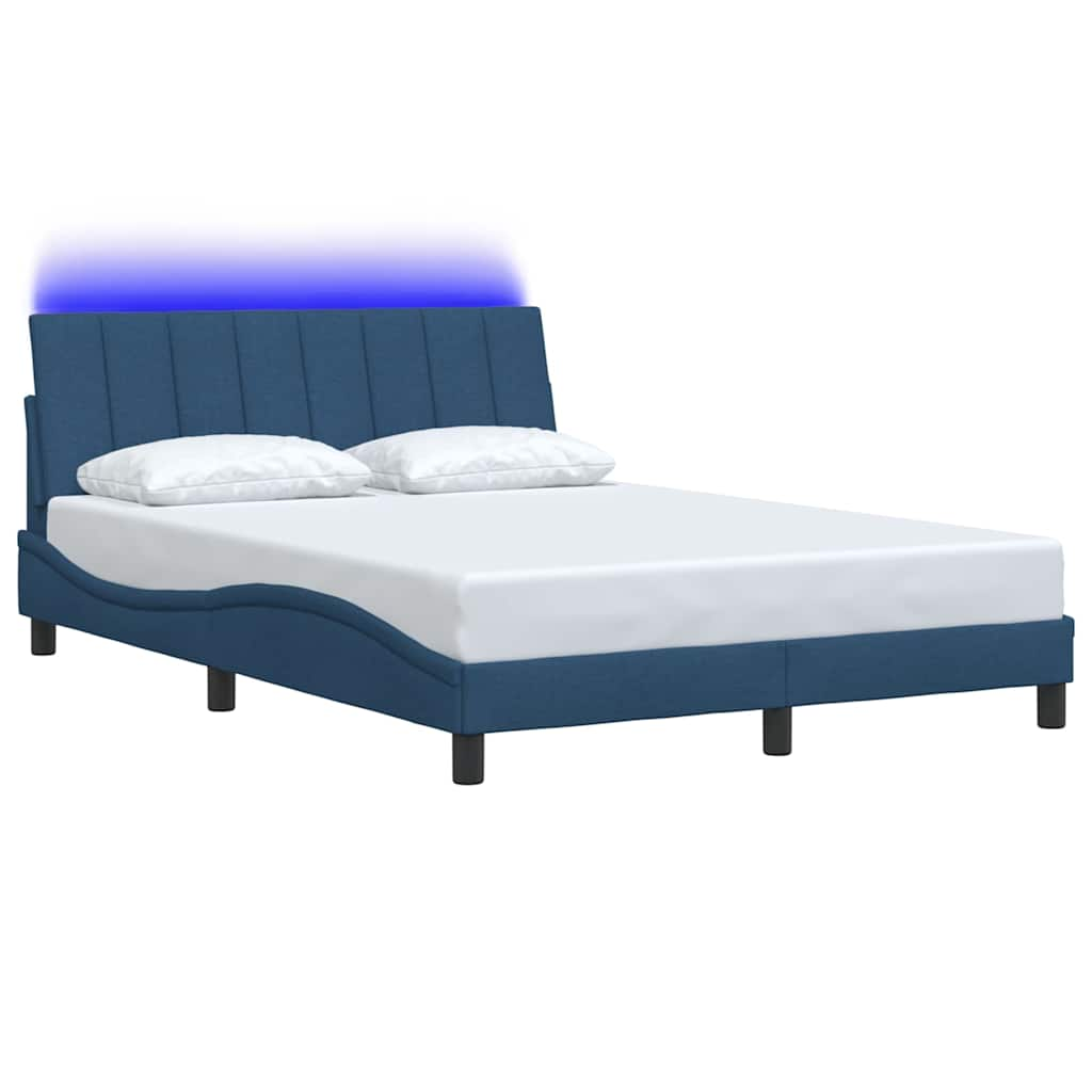 Bedframe zonder matras stof blauw 140x200 cm