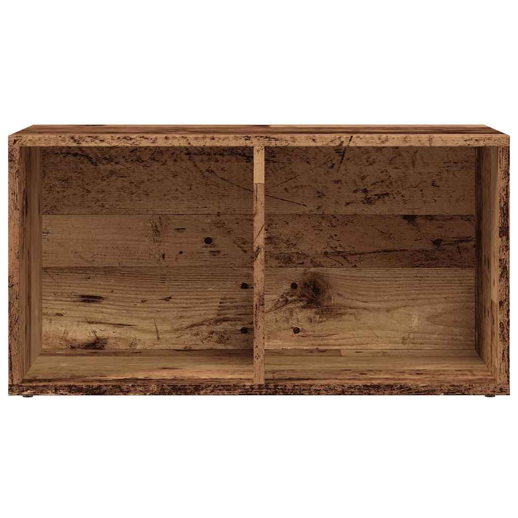 LP Opbergbox 69,5x34x36 cm bewerkt hout oud houtkleurig