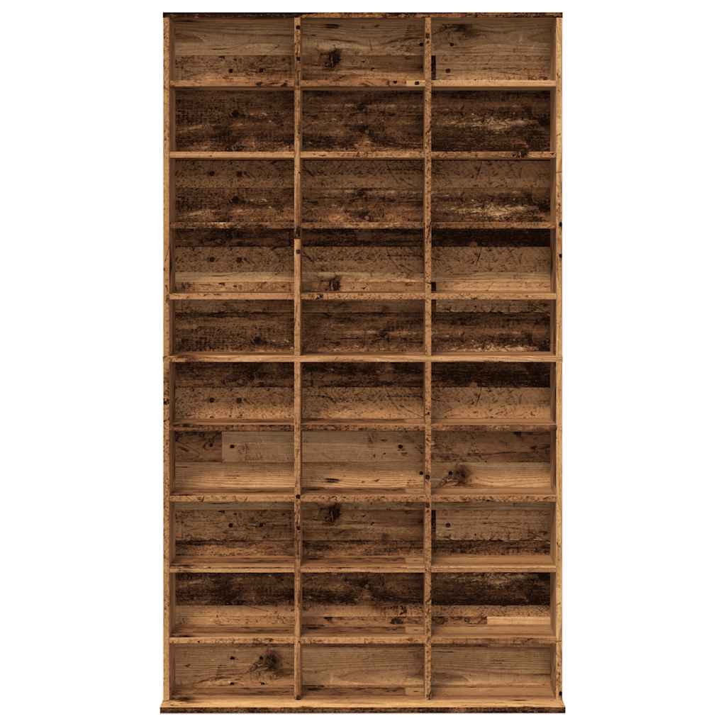 Cd-kast 102x23x177,5 cm bewerkt hout oud houtkleurig