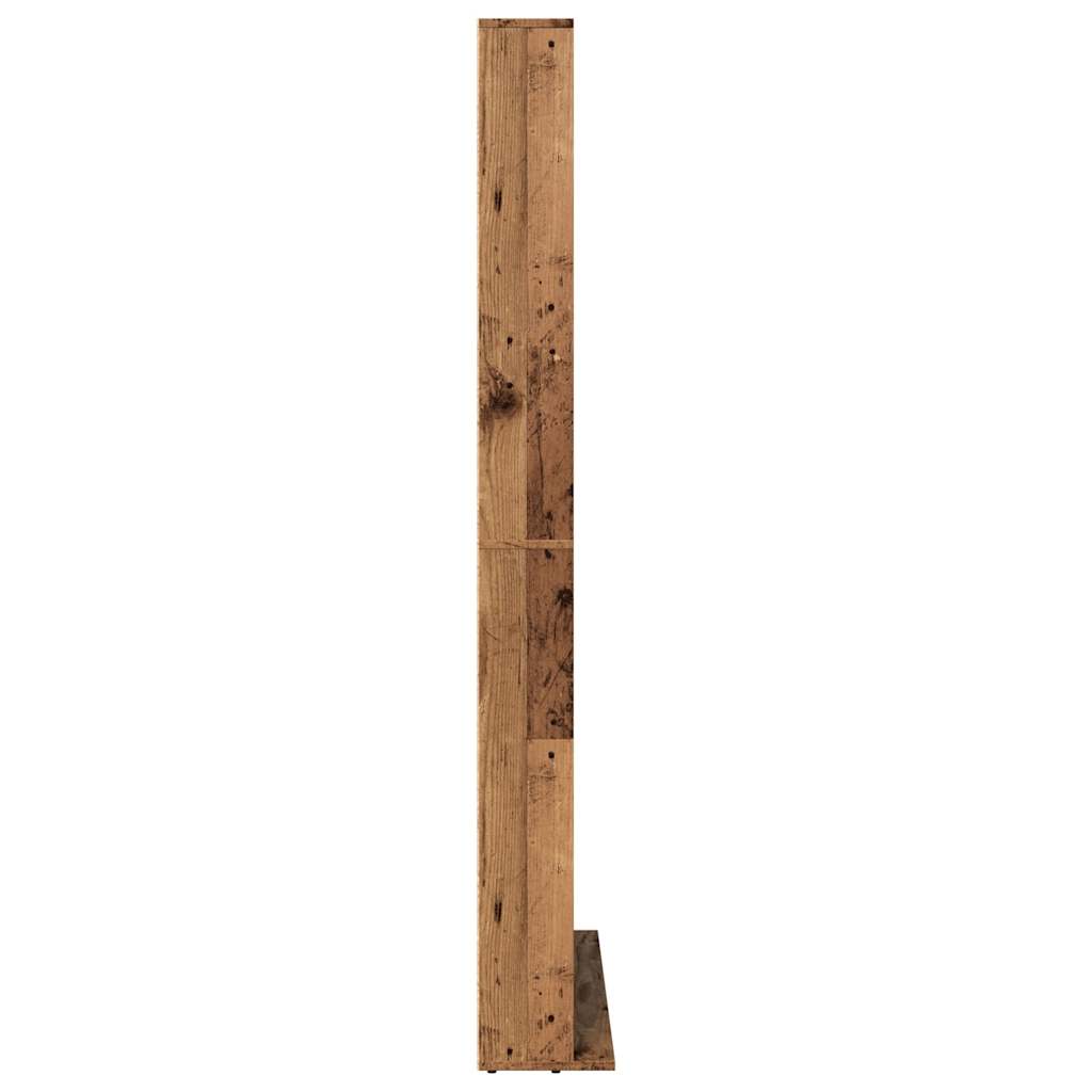 Cd-kast 102x23x177,5 cm bewerkt hout oud houtkleurig