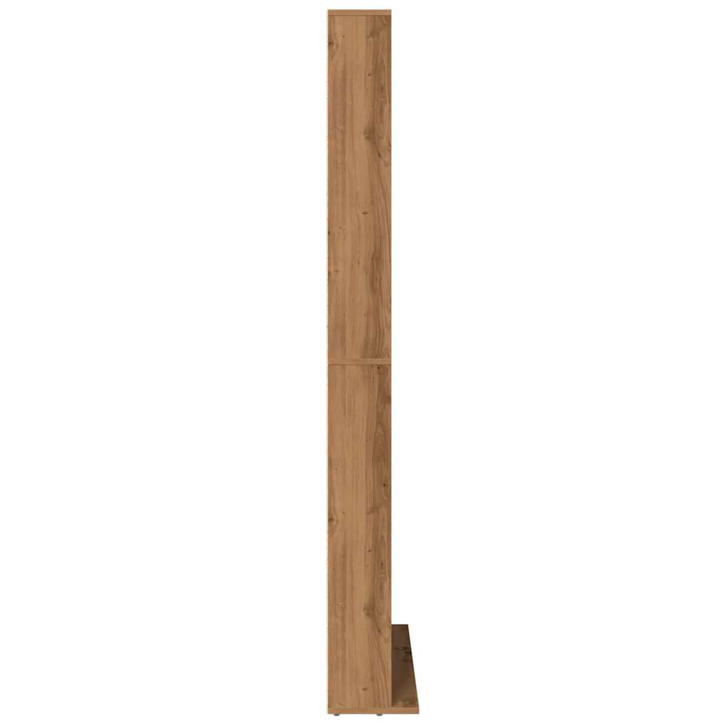 Cd-kast 102x23x177,5 cm bewerkt hout artisanaal eikenkleur