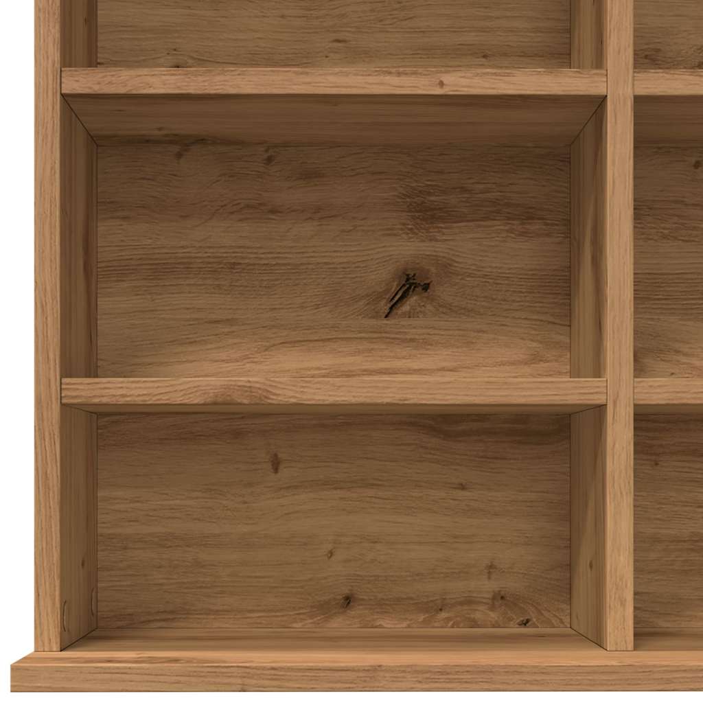 Cd-kast 102x23x177,5 cm bewerkt hout artisanaal eikenkleur