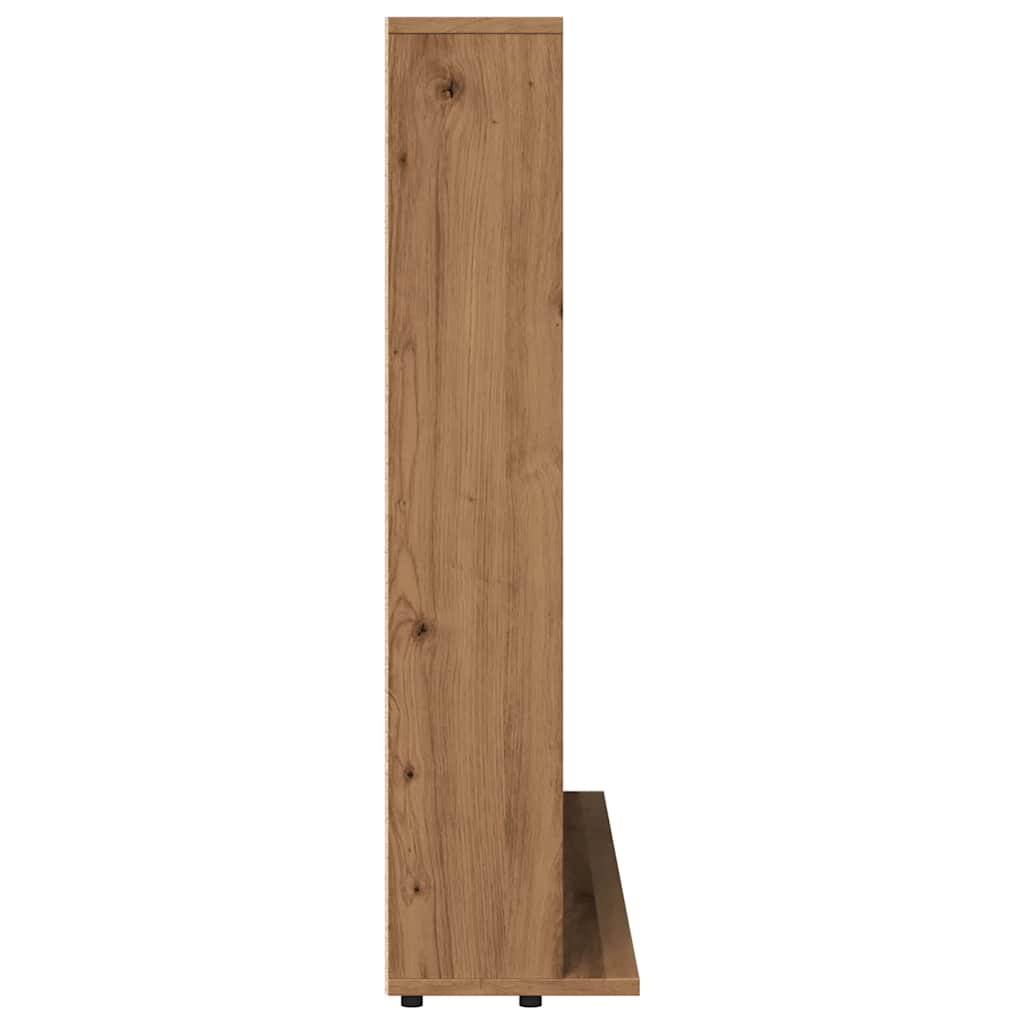 Cd-kast 100x23x89,5 cm bewerkt hout artisanaal eikenkleurig