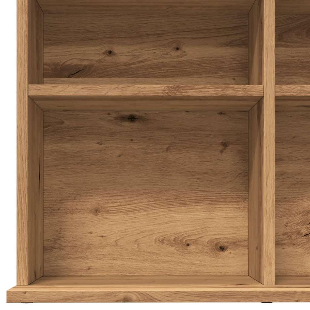 Cd-kast 100x23x89,5 cm bewerkt hout artisanaal eikenkleurig