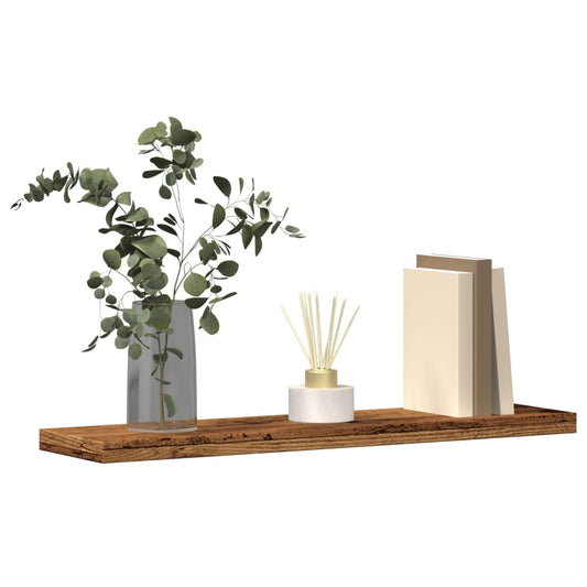 Wandschappen 4 st 40x10x1,5 cm bewerkt hout oud houtkleurig Kasten & opbergmeubelen | Creëer jouw Trendy Thuis | Gratis bezorgd & Retour | Trendy.nl