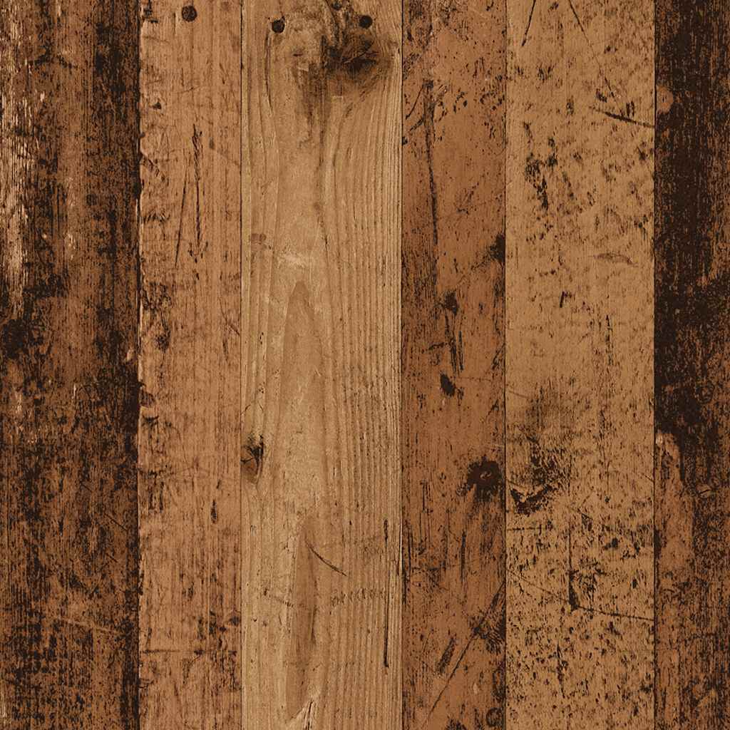 Kast met wielen 33x38x60 cm bewerkt hout oud houtkleurig