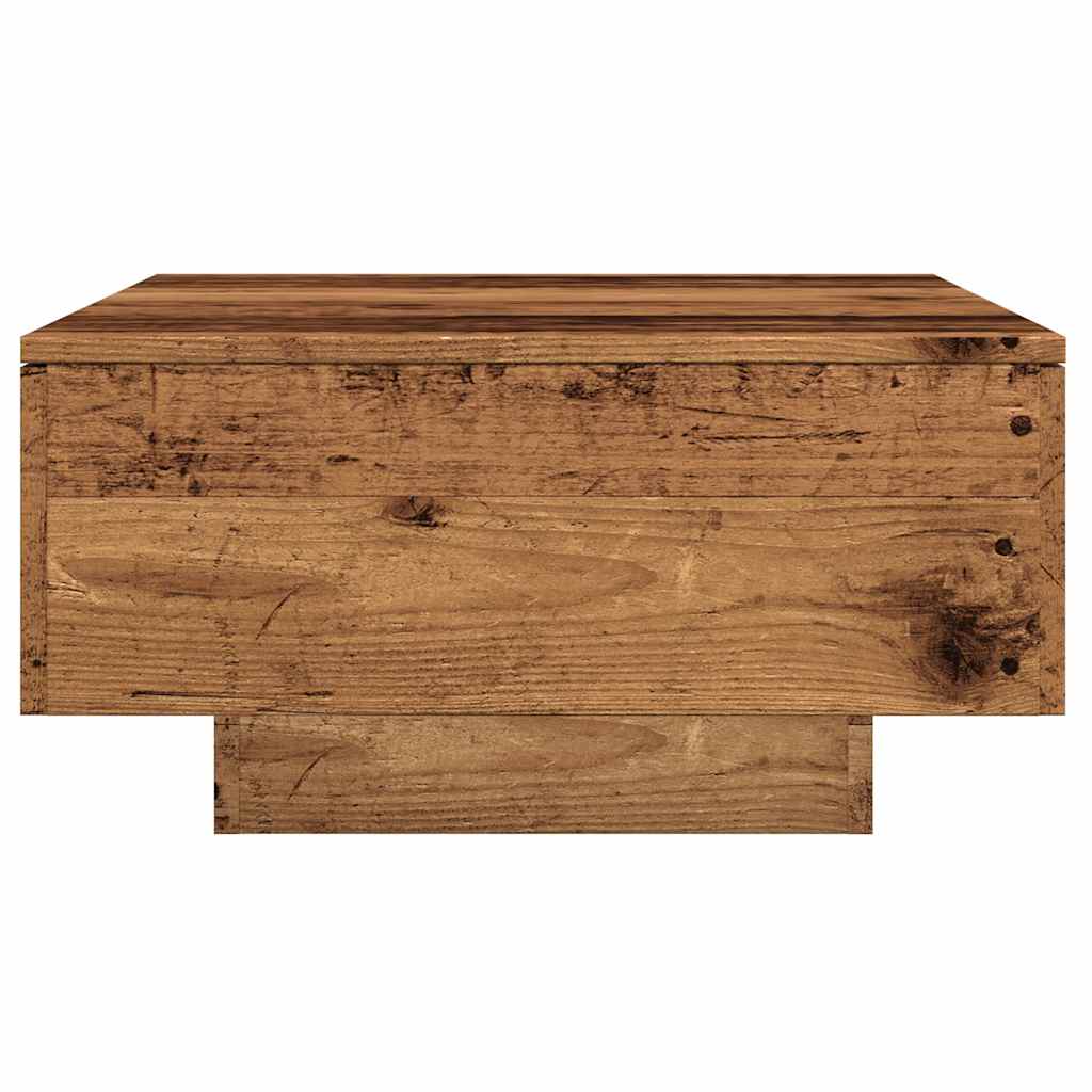 Salontafel 90x60x31 cm bewerkt hout oud houtkleurig