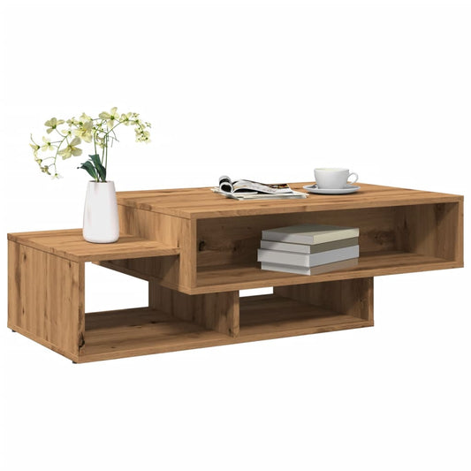 Salontafel 105x55x32 cm bewerkt hout artisanaal eikenkleurig Salontafels | Creëer jouw Trendy Thuis | Gratis bezorgd & Retour | Trendy.nl