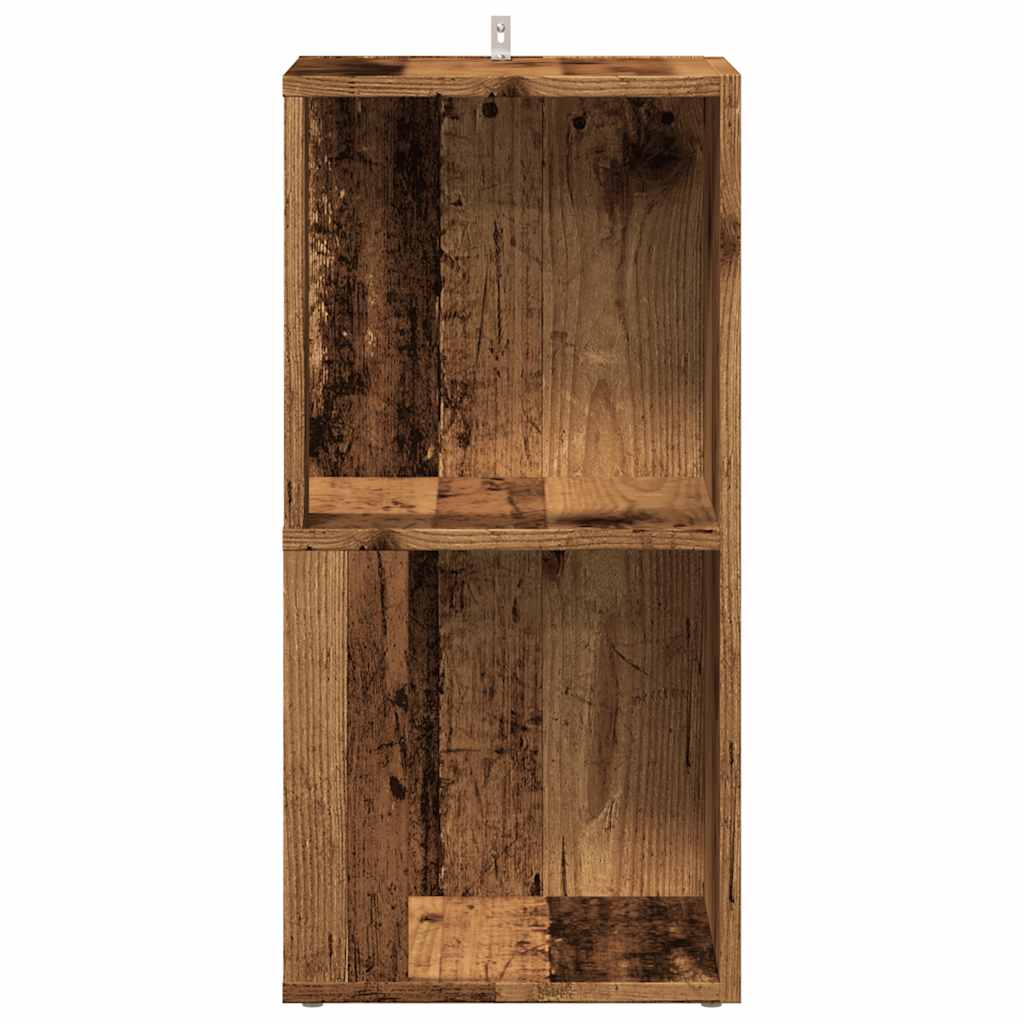 Hoekkast 33x33x67 cm bewerkt hout oud houtkleurig